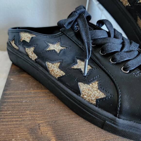 Cape Robbin Beverly2 Slip On Sneakers Black Gold Star Size 10 - Picture 9 of 10